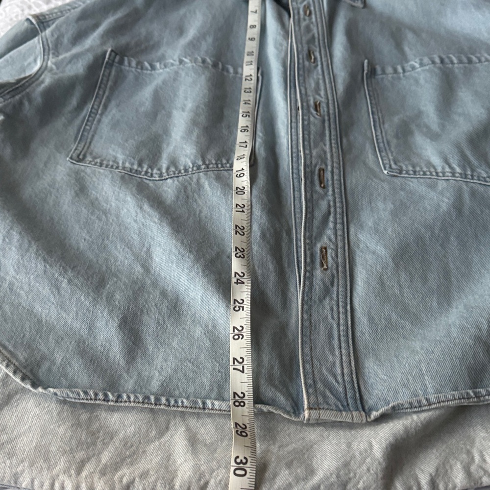 Express Light Blue Denim Shirt - Picture 5 of 5